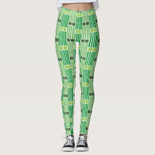 Legging Linhas verdes e caixas