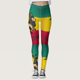Legging Lion of Zion Ir - Rastafari Power yoga -
