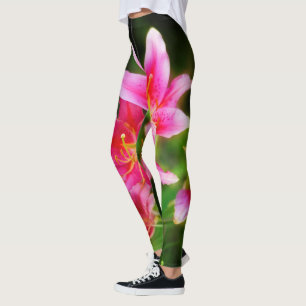 Legging Lírios com Olimpiadas rosa quente