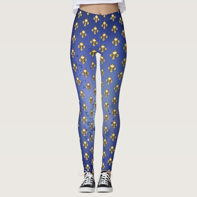 Legging Lís de Ouro em Azul (Frente)