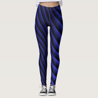 Legging Listra Abstrata Onda Azul