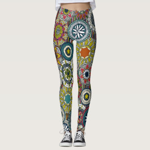 Legging listra do festival do cirque da mandala