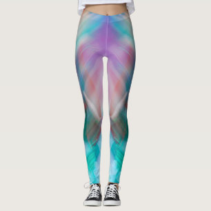 Legging Listra verde-azul listras abstrato negrito