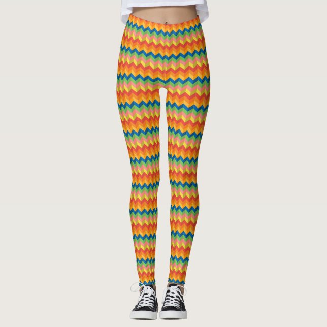 Legging listra ziguezague (Frente)