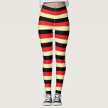 Legging Listras amarelas claras, pretas e vermelhas<br><div class="desc">Arte digital Abstrato de listras amarelas,  pretas e vermelhas claras.</div>