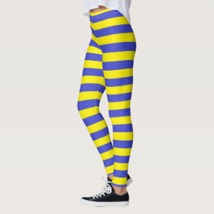 Legging Listras azuis e amarelas