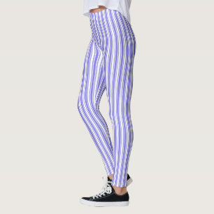 Legging Listras azuis e brancas da pervinca dos doces