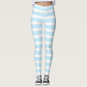 Legging Listras azuis e brancas Pastel