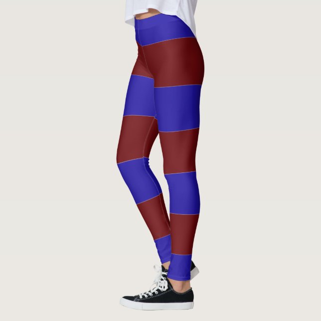 Legging Listras Azuis e Vermelhas (Esquerda)