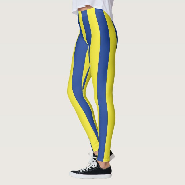 Legging Listras Azuis Escuras e Amarelas (Esquerda)