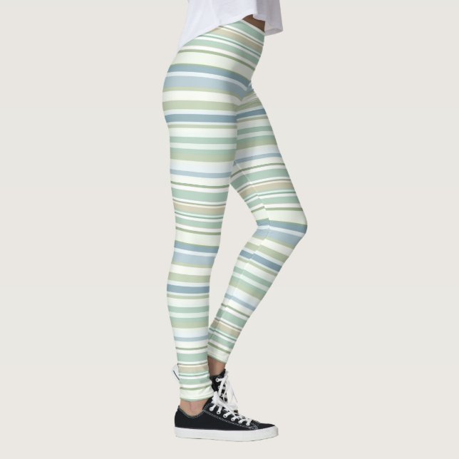 Legging Listras azuis verdes e brancas (Direita)