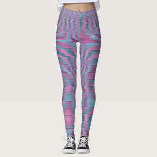 Legging Listras Azul Turquesa e Rosa