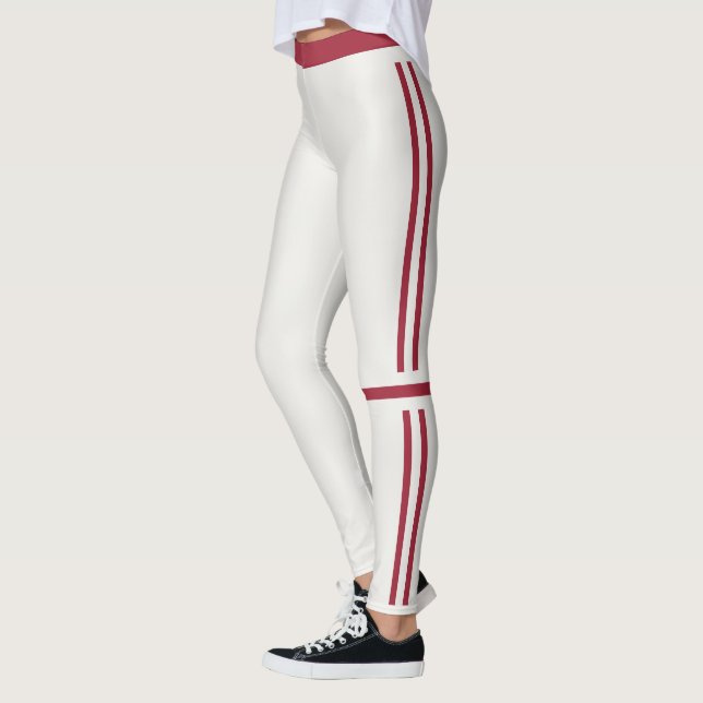 Legging Listras Bege Escuro Neutro Personalizar Athleisure (Esquerda)