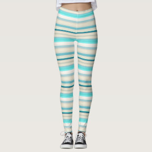 Legging Listras brancas aqua fofas