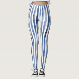 Legging Listras Brancas Azuis