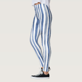 Legging Listras Brancas Azuis