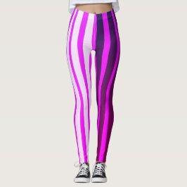 Legging Listras brancas e pretas cor-de-rosa