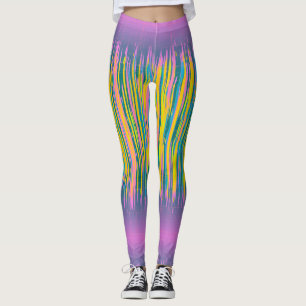 Legging Listras Brilhantes Rosa e Multicolores