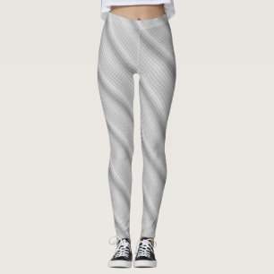 Legging Listras cinzas e brancas elegantes