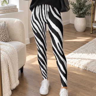 Legging Listras Clássicas de Zebra Selvagem