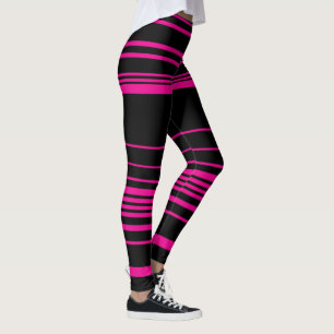 Legging Listras Complexas - Magenta e Preto