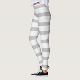 Legging Listras de Bala Brancas Cinzas