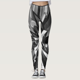 Legging Listras de cor preta + cinza em Moda Personalizada