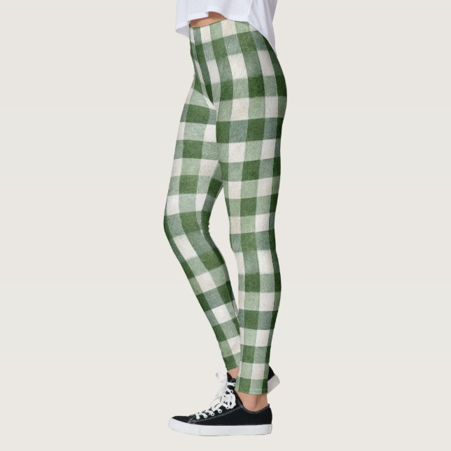 Legging Listras de Creme Verde (Esquerda)