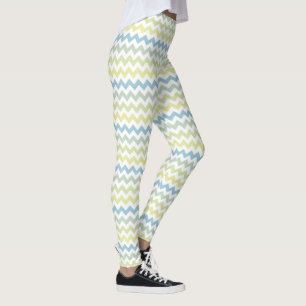 Legging listras de divisa em cores pastosas
