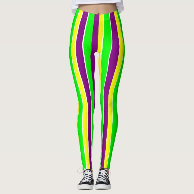 Legging Listras de Mardi Gras (Frente)