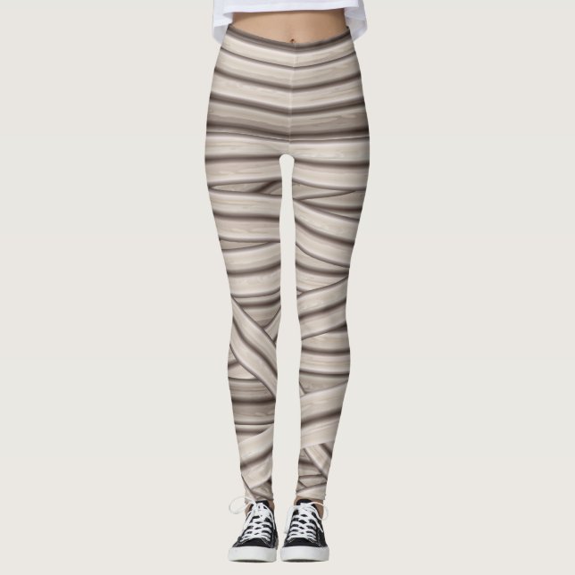 Legging Listras de Múmia Halloween (Frente)