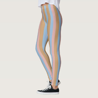 Legging Listras de Ocre, Rosa e Azul