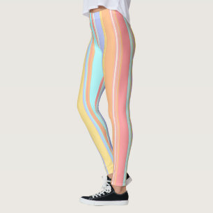 Legging Listras de Pastel Páscoa Primavera Bonito Macio