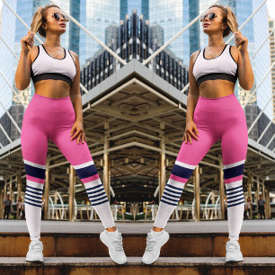 Legging Listras de Pastel Rosa