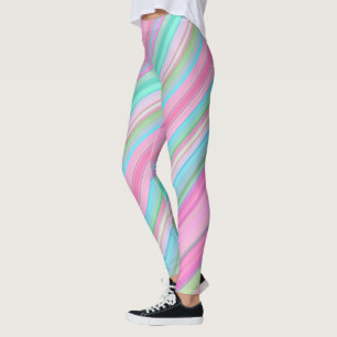 Legging Listras diagonais coloridas