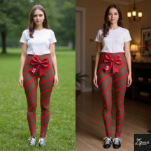 Listras Diagonais de Natal Vermelho Verde Laço