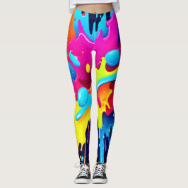 Legging Listras Dinâmicas de Tinta Fluorescente