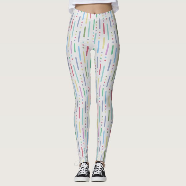 Legging Listras e pontos de pastel (Frente)
