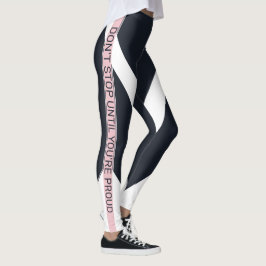 Legging Listras geométricas brancas e rosa-azuis