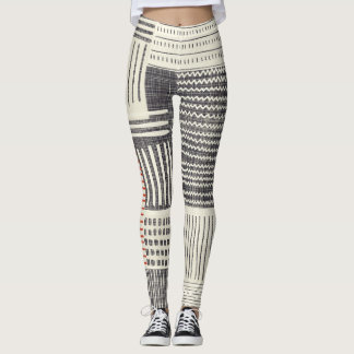 Legging Listras geométricas desenhadas à mão, padrão sem c