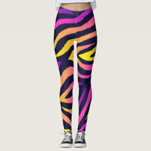 Legging listras holográficas, padrão futurista sem problem