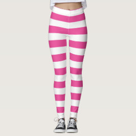 Legging Listras horizontais cor-de-rosa