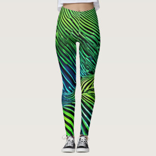 Legging Listras Neon Futuristas Verdes