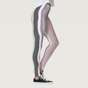 Legging Listras onduladas, cor-de-rosa e púrpura