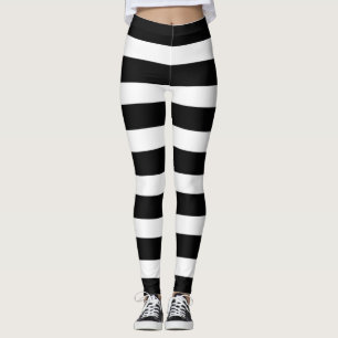 Legging Listras Pretas e Brancas