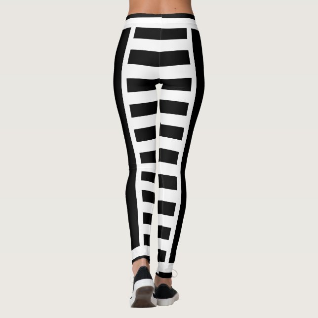 Legging Listras Pretas e Brancas em Negrito (Verso)