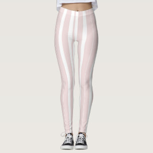 Legging listras rosa e brancas