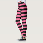 Legging Listras rosa e pretas<br><div class="desc">Abstrato,  arte digital de faixas rosa e pretas</div>