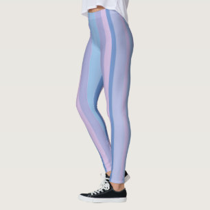 Legging Listras Rosa Roxo e Azul