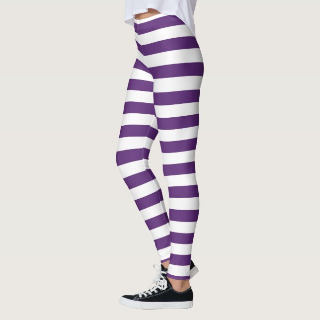 Legging Listras roxas e brancas (Esquerda)
